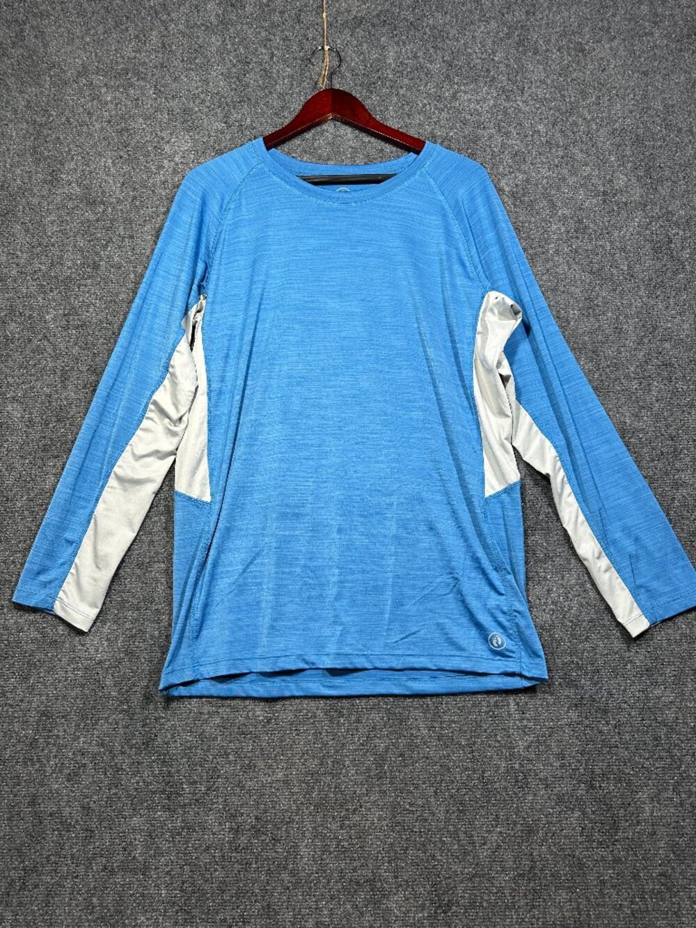 Hang Ten Shirt Mens Large Pullover Blue Long Sleeve UV Protection UPF 50 Surf